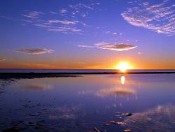 Sunset on low tide, Coral Bay by Penny Murphy 